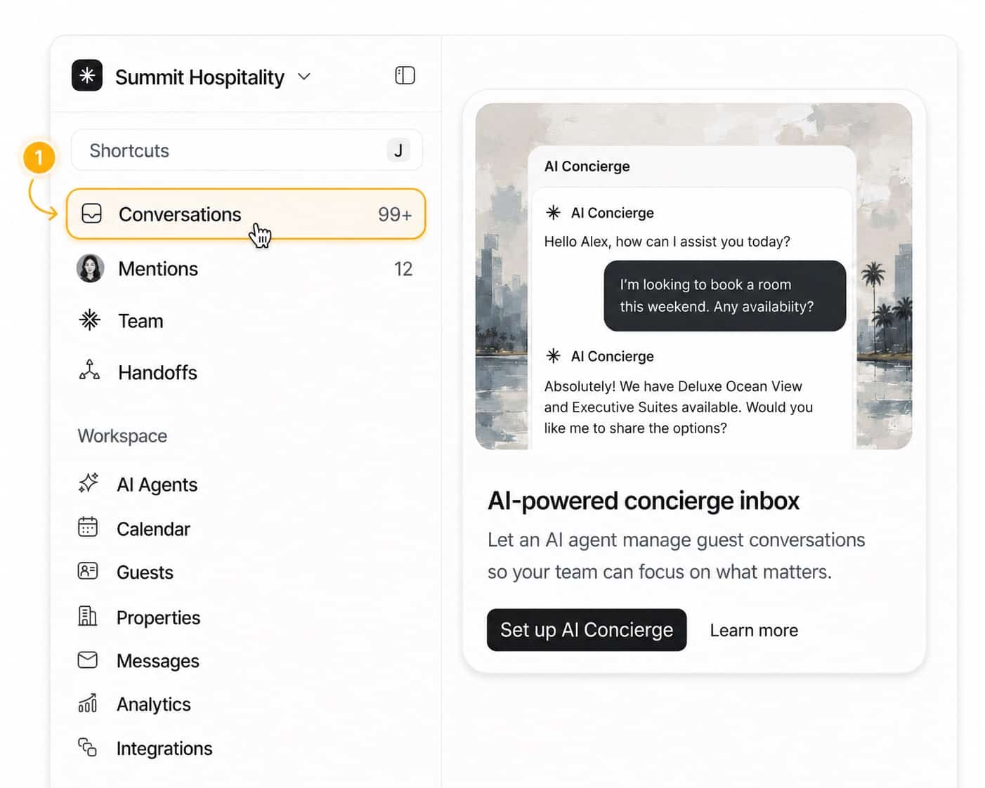 Product tour onboarding prompt